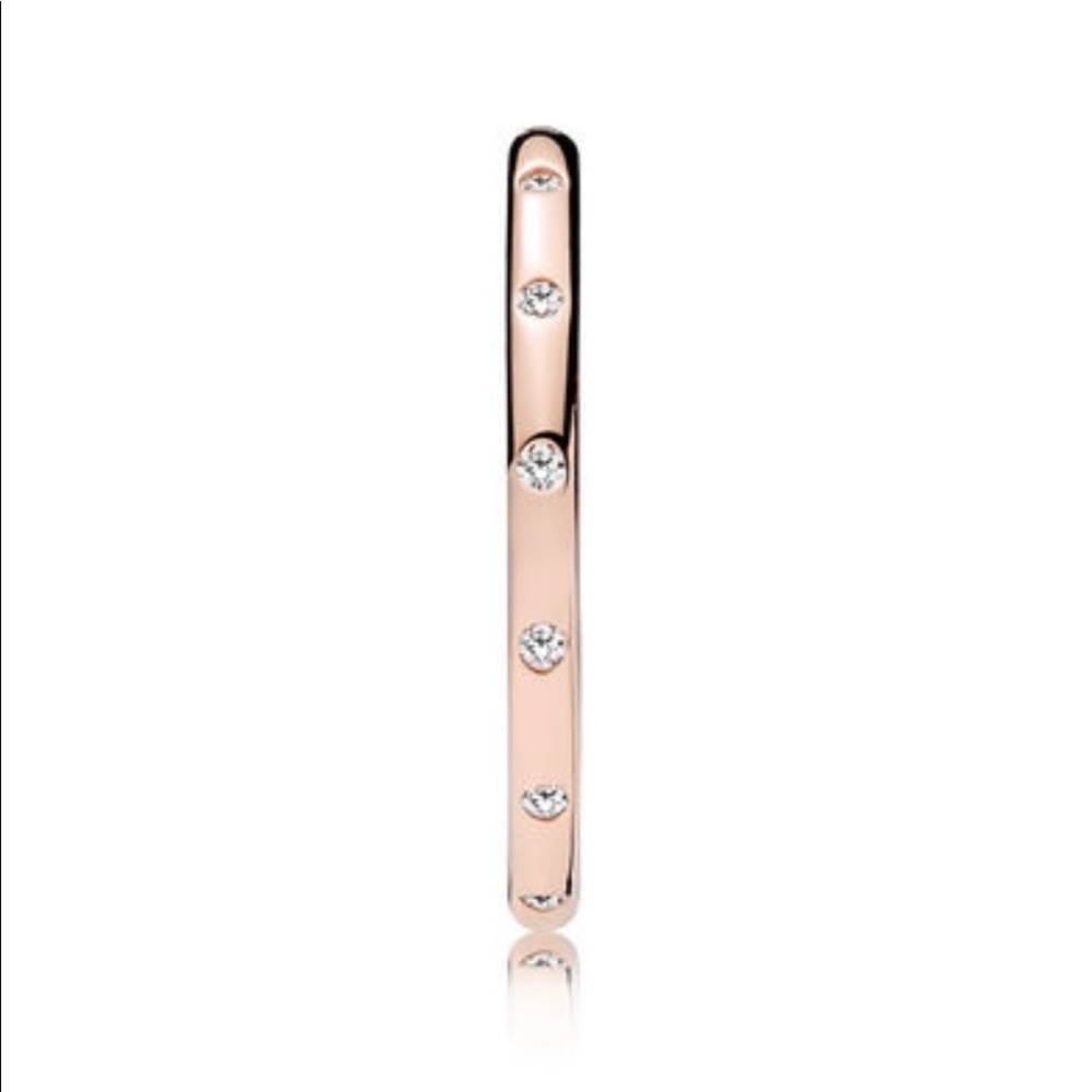 Droplets Ring, PANDORA Rose & Clear CZ
